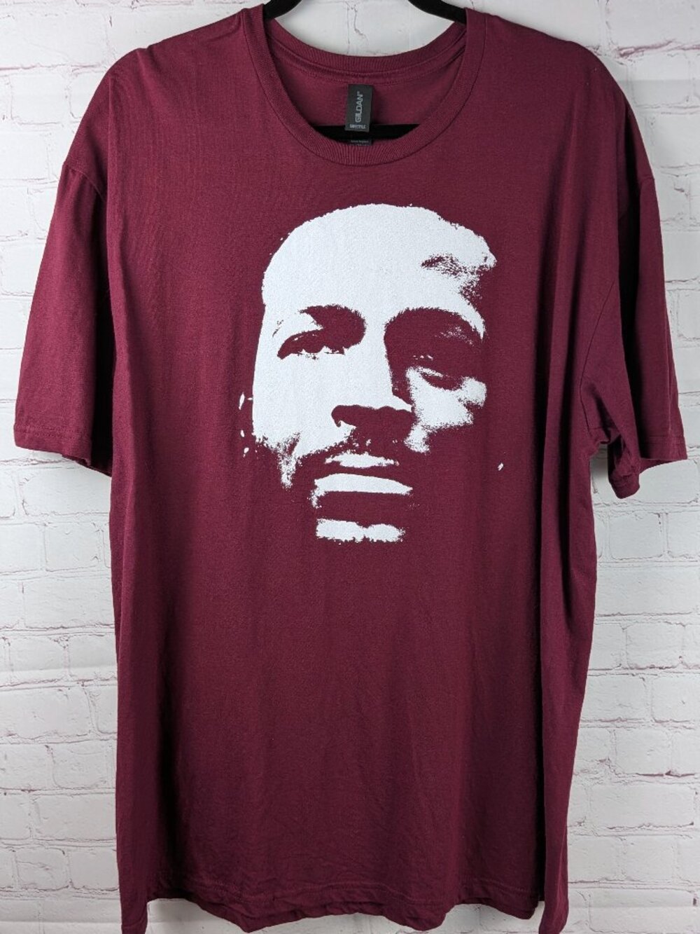Marvin Gaye Burgundy Portrait Graphic Tee XL